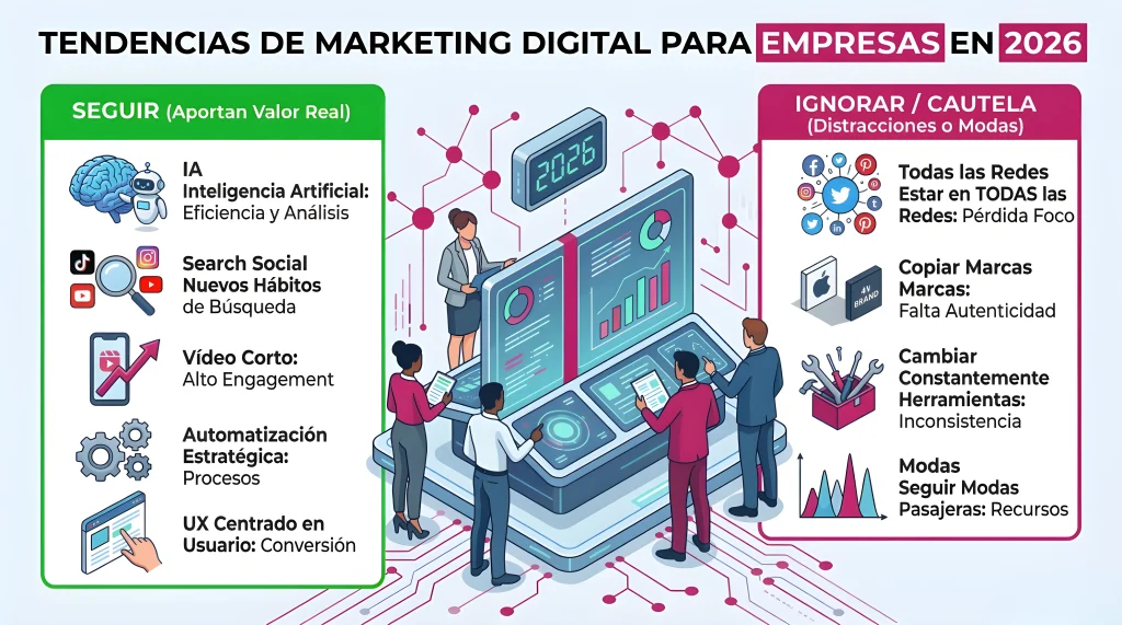 Tendencias de marketing digital para empresas en 2026