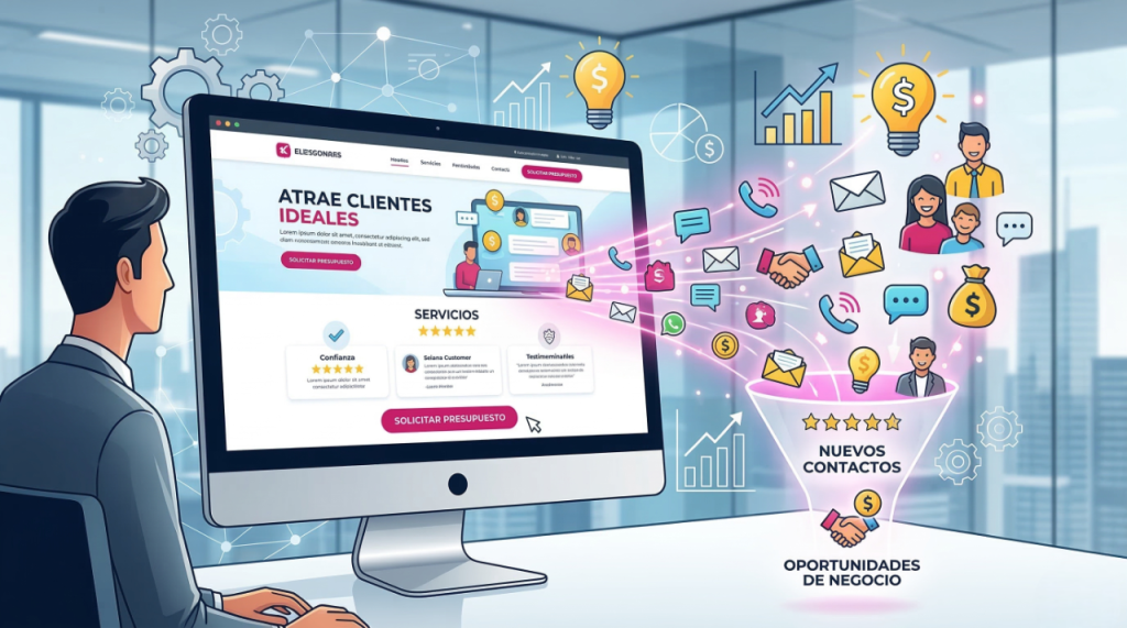 Cómo debe ser una página web de empresa para generar contactos y oportunidades de negocio