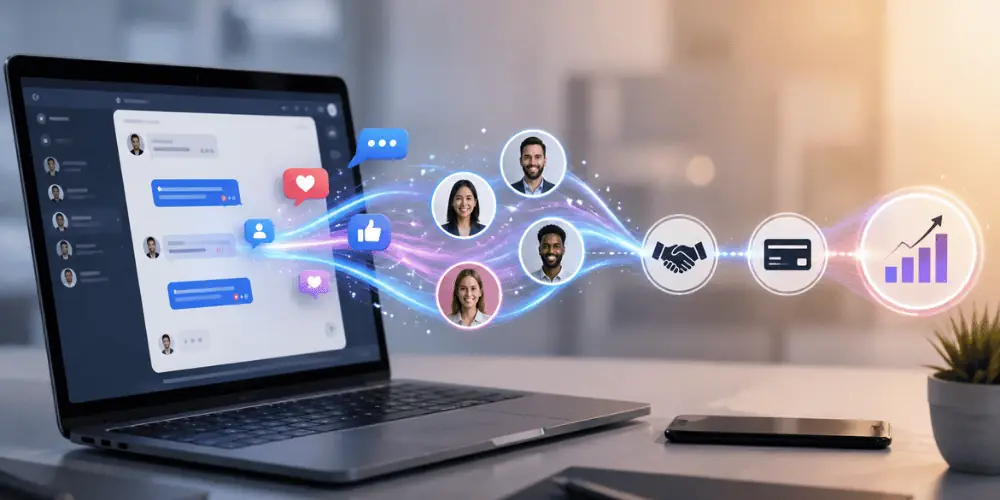 Cómo convertir mensajes de redes sociales en clientes